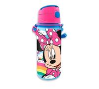 Disney Minnie Mouse Borraccia in Alluminio 600ml con Cannuccia Bambini n/termica
