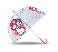 Kids Licensing - Ombrello trasparente 46 cm, tipo campana da 46 cm Hello Kitty & Friends, Hello Kitty & Friends