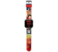 Kids Licensing Orologio digitale per bambini automatico con cinturino in plastica OP00006, One Piece Rosso