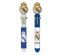 Kids Licensing - Penna a sfera con 10 colori con Topper 3D Real Madrid