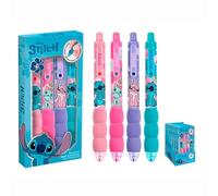 Kids Licensing - Set di 4 penne Stitch, set di penne scolastiche, cancelleria per bambini, materiale scolastico, regalo per ragazze