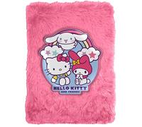 Kids Licensing - Taccuino in peluche formato A5 con righe per scrivere - Taccuino per bambini morbido di Hello Kitty & Friends per ragazze, ideale come regalo