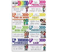 Kids' Life Skills Chart Poster - A Guide to Positive Habits & Character Development, Colorful Classroom or Bedroom Art(Unframed,08x12inch(20x30cm))