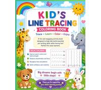 Kid's line tracing coloring book. Fun Pre -writing practice with Easy lines, shapes, and coloring Activities for Toddlers & preschoolers Ages 3-5
