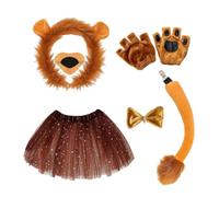 Kids Lion Ensemble: The children's lion costume includes six separate pie