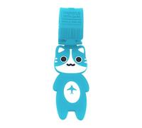 Kids Luggage Tag, Boys Identifier Strap, 9.65x1.61in Cute Cat Keychain, Authentic Material, Easy Attachment Design for Airport, School, Camping, Sports, Gym, Cruise, Workplace