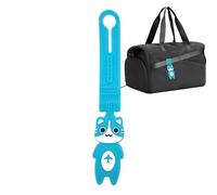 Kids Luggage Tag, Boys Luggages Tag, 9.65x1.61 Inches Cute Cat Design Identifier Strap Name Key Chain for Airport, School, Business, Beach, Camping, Sports, Gym, Cruise, and Work Place Use