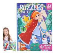 Kids Magnetic Puzzle - 11.22In Educational Game Book, White Cardboard Interactive Learning Activity, 4-In-1 Animal Puzzle With 9-24 Peeces | Fun Travel Entertainment Toy For Boys Girls Birthday Ride R