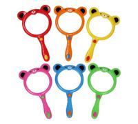 Kids Magnifying Glass 6pc - Cartoon Bear Shape | Handheld Science Tool, Por