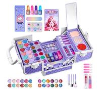 Kids Makeup Set - Girls Makeup Set | Toy Makeup | 43 pezzi Girls Princess Makeup Toys Washable, Pretend Play Makeup, Pretend Play Makeup Toy Purple with Handle, For Dance Show Performance