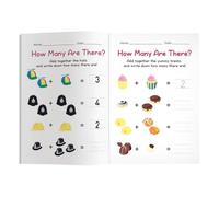 Kids Math Games, 64 Pages Animal Interactive Educational Work Book, Engaging Learning Exercises, Fun Preschool Math Book for Classroom Playroom Home Travel Birthday, 10.24x7.09 Inches