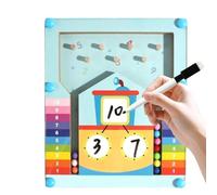 Kids Math Games - Kindergarten Preschool Learning Activities | Educational Math Board Game Toys | Interactive Bead Counting Blocks for Addition and Subtraction Within 10, Travel