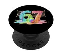 Kids Meme 67 Six 6 Seven 7 IceCream Drip Scarpe da pallavolo PopSockets PopGrip Adesivo
