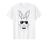 Kids Men Women Rabbit Sunglasses Bunny Egg Hunt Easter Day Maglietta
