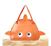 Kids Mesh Beach Bag | Foldable Fish Shape Large Capacity | Beach Toy
