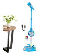 Kids Microphone 110cm Stand Up Karaoke Toy With 7 Lights | Adjustable Height Microphone With And LED Lights For Singing Fun. Great For Playtime, Parties