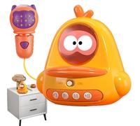 Kids Microphone, Chick-Shaped Cartoon Karaoke Toy, 10x9.3x9.3cm/3.94x3.66x3.66 Inches Handheld Music, Fun Toy for Girls and Boys, Size, Microphone for Singing and