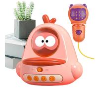 Kids Microphone, Chick-Shaped Cartoon Karaoke Toy, 10x9.3x9.3cm/3.94x3.66x3.66 Inches Handheld Music, Fun Toy for Girls and Boys, Size, Microphone for Singing and