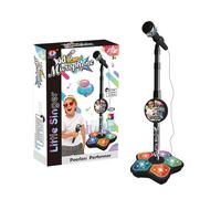 Kids Microphone Stand Set - ABS 21x100cm Adjustable Portable Karaoke