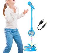 Kids Microphone Stand with Light for Birthday Party Singing Home School | Stand Karaoke Machine Toy Adjustable Height Realistic Singing Props