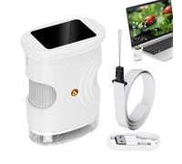 Kids Microscope - 1000X Rechargeable Educational Science Toys, Handheld Digital Microscope | 2 Inch Screen Magnifier For Kids Girls Boys Home School Laboratory Outdoor Nature