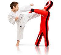 Kids MMA Grappling Dummy Brasiliano Jiu Jitsu (BJJ) Mixed Marzial Arts (MMA) Wrestling, Judo Karate Training Punching Bag - Posizione in piedi (rosso, 128 pollici)