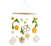 Kids Mobile for Crib, Hangable Crib Toy, Stroller Mobile Toys, Bee and Flower Crib Mobile, Crib Toys for Toddler, Baby Mobile for Nursery, Infant Crib Mobile, Colorful Crib Decorations