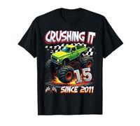 Kids Monster Truck 15 Year Old Boys 15th Birthday Since 2011 Maglietta