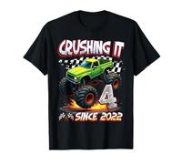 Kids Monster Truck 4 Year Old Boys 4th Birthday Since 2022 Maglietta