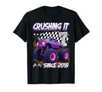 Kids Monster Truck 7 Year Old Boys 7th Birthday Since 2019 Maglietta