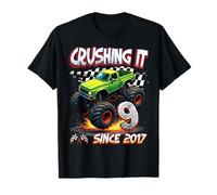 Kids Monster Truck 9 Year Old Boys 9th Birthday Since 2017 Maglietta