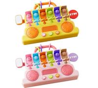 Kids Musical Instrument, Piano Drum Educational Set, ABS Piano Drum with Sturdy Material, Bus Design Toy, Learning Instrument with Interactive Play, Musical Toy for Birthday and Travel