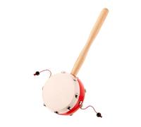 Kids Musical Toys - 7x20cm Wooden Rattle Drum With Removable Grip | Safe Percussion Instrument For | Educational Rhythm Toy | Fun Gift For Birthday Christmas New Year