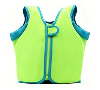 Kids Neoprene Snorkeling Jacket Adjustable Zipper Secure Fit High Buoyancy Swimming Pool Beach Water Sports Kayaking Surfing Boating Canoeing Outdoor Safety Gear(Green A,S (1-2 Years))
