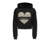 Kids Only - Kogcooper Life Heart Ls Hoodie Swt Noos Nero - Abbigliamento 13 - 14A Nero