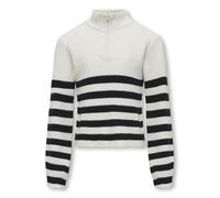 Kids Only - Kogfranca Half Zip L/S Stripe Knt Noos Bianco - Abbigliamento 13 - 14A Bianco