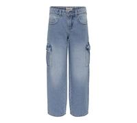 KIDS ONLY KOGHARMONY Wide Cargo Carrot Pim Noos Corpo Manica Lunga, Azzurro (Denim Azzurro), 116 Bambina