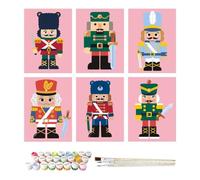 Kids Paint By Numbers - 6 Pieces Diy Coloring Paper Activity Toy
