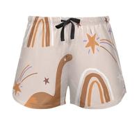 Kids Pattern Animal Dino Rainbow Pajama Bottoms for Women, Elastic Waist Drawstring Lounge Shorts Yoga,L