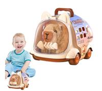 Kids Pet Care Play Set, Electric Plush Animal Toy, Simulation Robot Dog Rabbit Cat, Pretend Bottle And Comb, Interactive Travel Gift For Girls Boys, Travel Friendly, 7.87x9.45x7.68 In