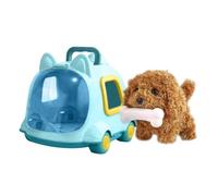 Kids Pet Care Play Set, Electric Simulation Plush Toy, Robot Dog Cat Rabbit