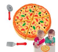 Kids Pizza Playset - Fake Food Kitchen Toy | Pizza Toys For Kids | Interactive Pretend Play, Cooking And Cutting Kid Games, Easy Storage Play Kitchen Accessories For 3+ Year Old Girls And Boys