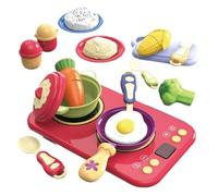 Kids Play Food- ABS | Cooking Set ,Sound and Light Play Kitchen Cookware | Learning Toy Educational Interactive Pretending Game for Kids Birthday Children Boys Nursery Girls