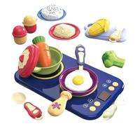 Kids Play Food- ABS | Cooking Set,Sound and Light Play Kitchen Cookware | Learning Toy Educational Interactive Pretending Game for Kids Birthday Children Boys Nursery Girls