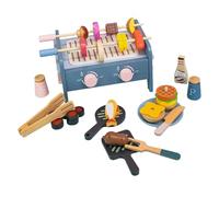 Kids Play Grill, giocattoli interattivi per cucinare Playset, costruzione in legno per sicurezza, gioco educativo per lo sviluppo delle competenze, set multicolore 1 set multicolore 1