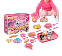 Kids Play Kitchen - Mini Tea Party Set, Fun Pretend Cooking Game with Safe Accessories, 33 pezzi Home Indoor Playset, Educational Role-Playing Toy for Imaginative Play
