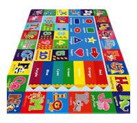Kids Play Mat, 47,24 x 31,5 in Interactive Educational ABC Carpet & Learning Rug Extra Large Non Slip Activity Floor Mat for Preschool Boys Girls Home Bedroom Classroom Daycare Nursery Playroom Use