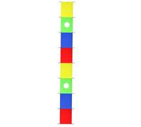 Kids Play Parachute, Rainbow Parachute Toys, 18FT Diameter Colorful Canopy with Reinforced Handles, Durable Stitching, Group Activity Equipment for Gym School Playground Outdoor Games