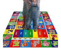 Kids Play Rug - Early Learning Alphabet Numbers | Animals Shapes Educational Floor Mat Soft Non Slip Carpet for Preschool, Bedroom, Classroom, Daycare, Nursery, Playroom or Boys Girls
