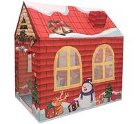 Kids Playhouse, tenda per bambini, tenda da gioco a fumetto di cartone animato di Natale con porte e finestre a mesh, 42x29x47 pollici di tela di stoffa oxford con una borsa da trasporto per regali d